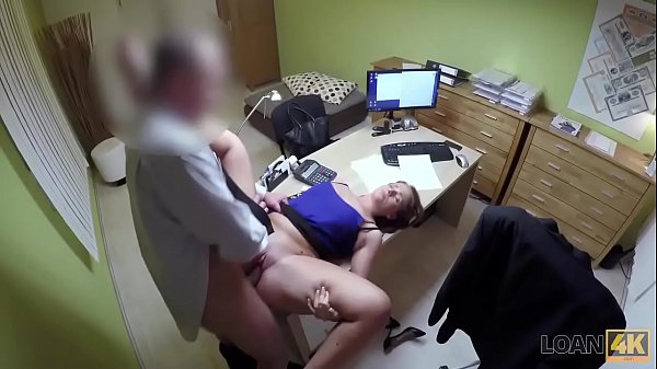 LOAN4K. Blonde comes to the loan agency and has wild sex for money