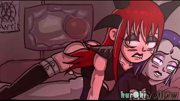 Devil-lynn [tige démoniaque] vigoureusement dans la chatte du héros des Ravens !... mais Devil-lynn ne semble pas impressionné !