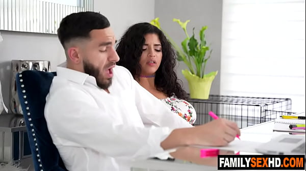 Grounded step sister asks stepbrother for sex