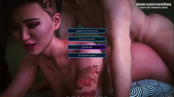 Stadt der zerbrochenen Träumer | Eine fitte, tätowierte Asiatin lutscht einen großen Schwanz und lässt sich zum ersten Mal in ihren engen, jungfräulichen Arsch ficken | Meine sexiesten Gameplay-Momente | Teil #17