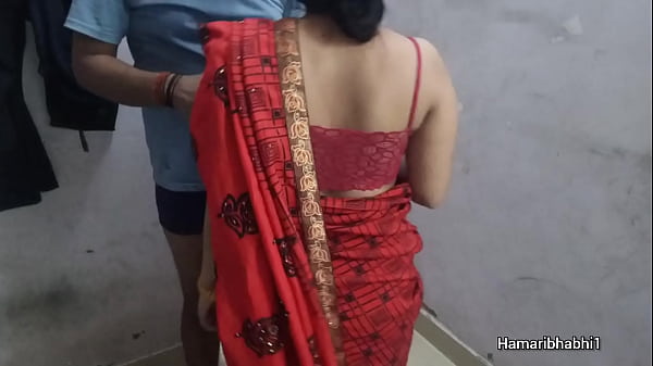 Indian desi wife's saree lifted and fucked from behind.