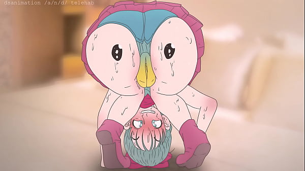 Piplup On The Butt of Bulma !Pokemon and dragon ball anime Hentai (Cartoon 2d sex)porn