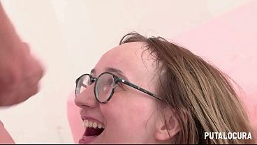 PutaLocura - Blonde Friki EmeJota wird in den Arsch gefickt und versohlt