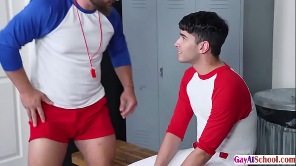 Coach Halo bareback fucks his player Rob Quins ass