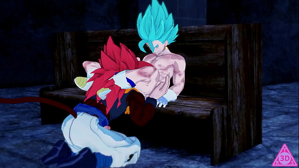 Gogeta and Vegito suck each other's cock