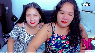 Two big-assed Latinas fucking in a threesome with a Colombian boy
