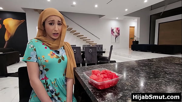 Shy muslim girl sucking her american friend